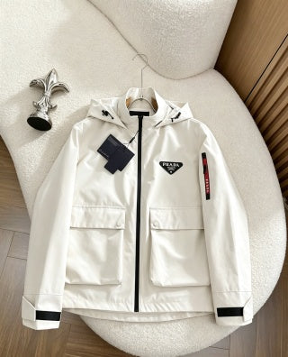 Prada Jacket coat Black White  Men's Unisex