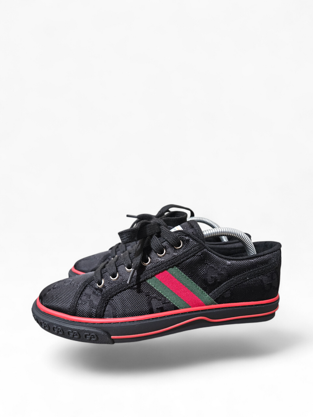 Gucci Tennis shoes 1977s ladies 9.5 sneakers black red green