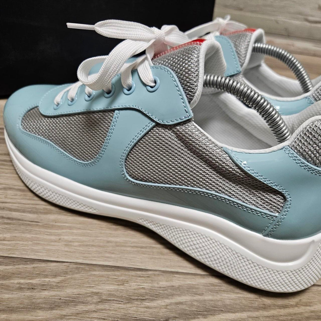 Prada shoes sneakers 43 men's gray light blue