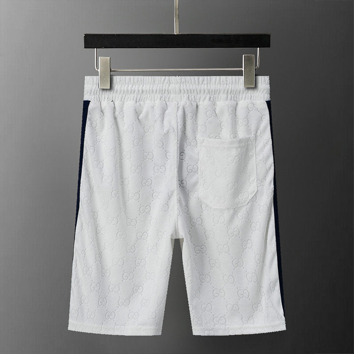 Gucci Shorts men's medium terry GG logo jogger athletic white