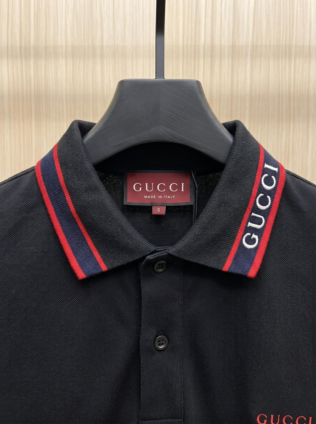 Gucci Embroidered Collar Polo Shirt Men’s