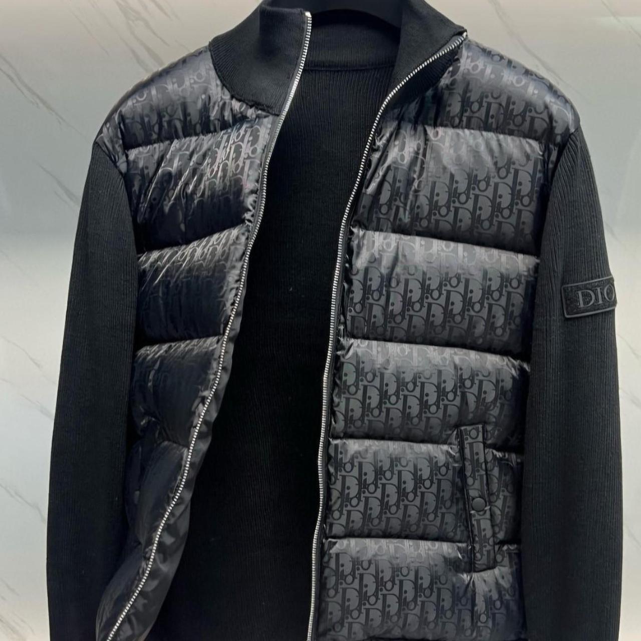 CHRISTIAN DIOR Oblique Hybrid Knit Puffer Jacket L XL coat men's
