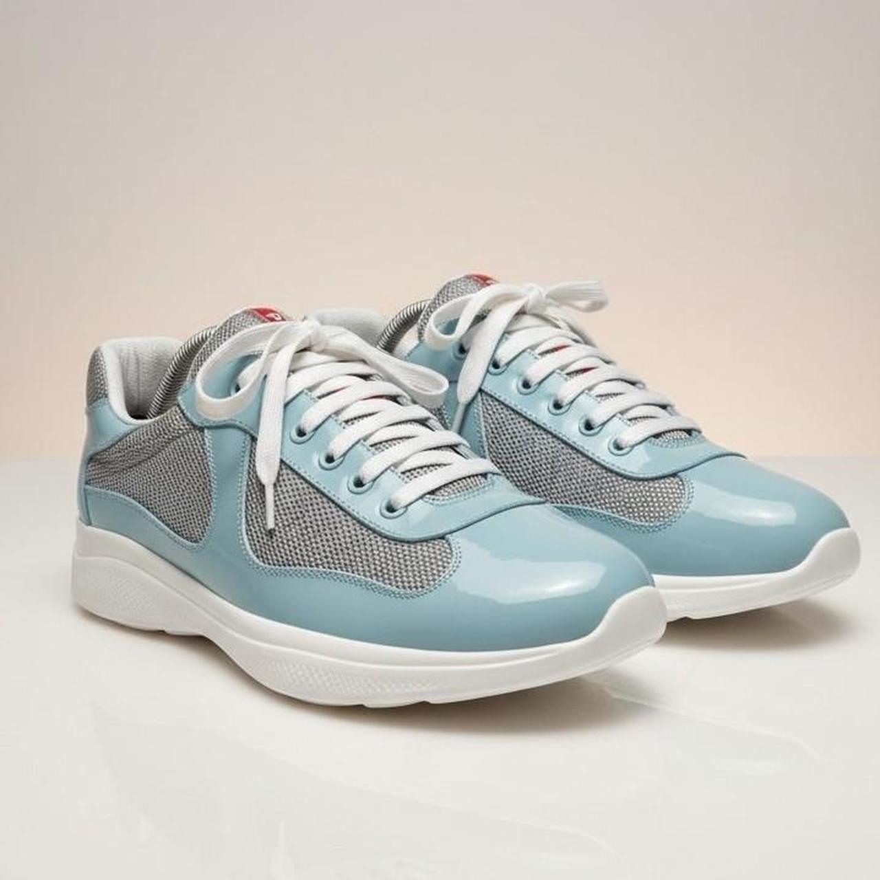 Prada shoes sneakers 43 men's gray light blue