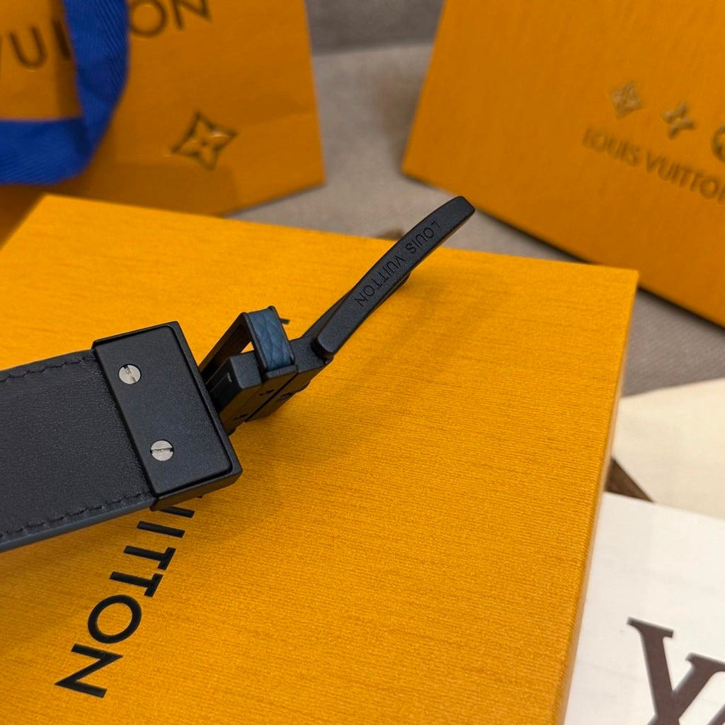 LV belt men's Blue/Black reversible Louis Vuitton 110CM 33-35"