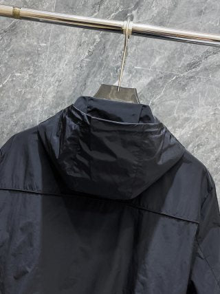 Prada Jacket Unisex Men's Windbreaker coat black