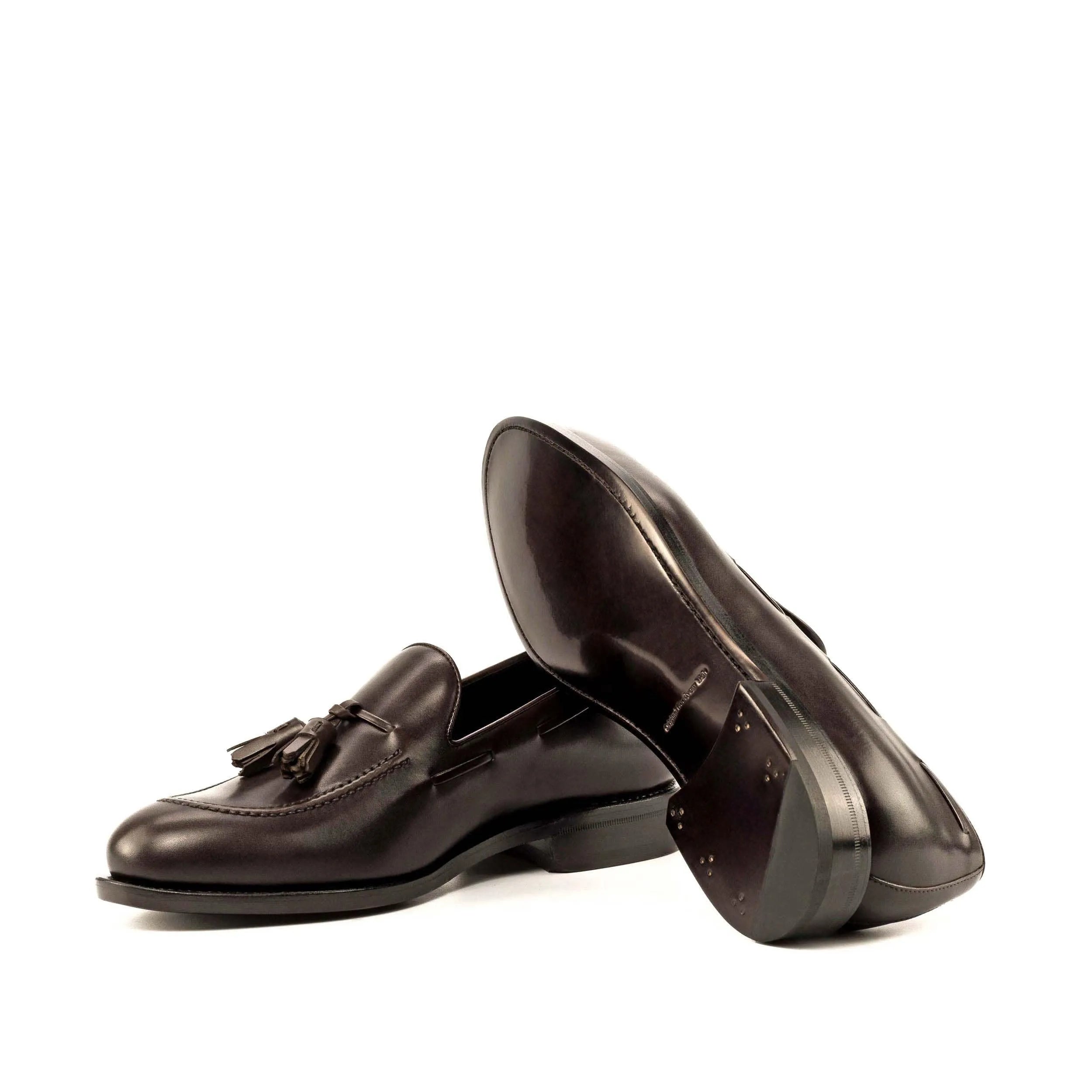 Roberto Loafers II Men's Dress Shoes Leather Que Shebley Dark Brown