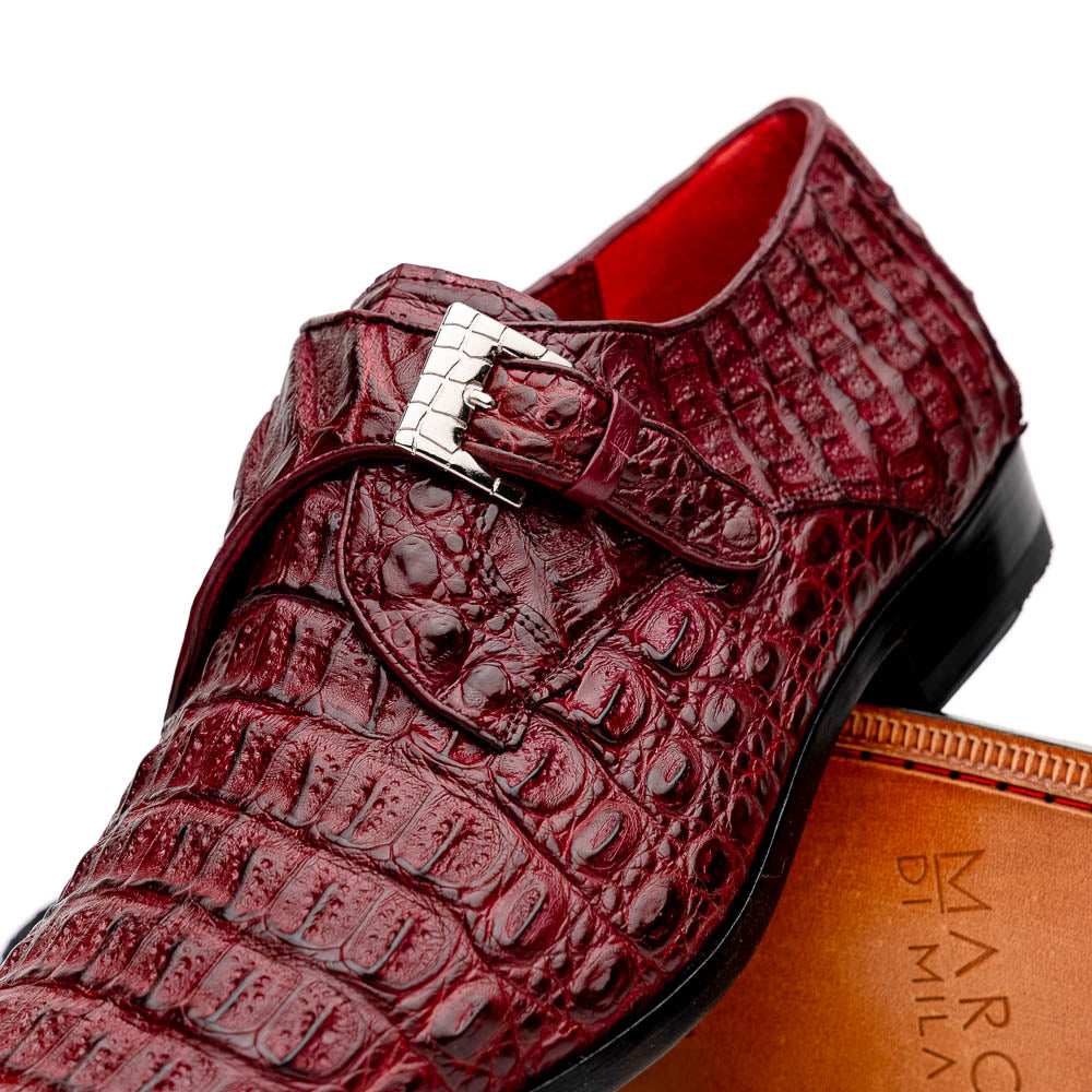 Luigi Wine men's genuine Caiman crocodile dress shoes loafers Milano