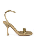 Bottega Veneta ladies Dot Sandals heels leather beige gold shoes