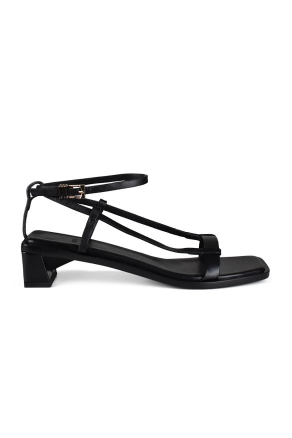 Anest Collective Ladies Linea Sandals Shoes strappy black leather ankle