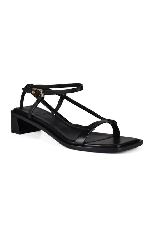 Anest Collective Ladies Linea Sandals Shoes strappy black leather ankle
