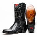 Savannah Black men's Ostrich Skin boots Marco Cowboy boots Men's