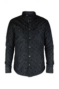 Philipp Plein Men's LS Monogram Shirt black monogram logo emboss