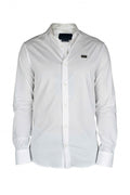 Philipp Plein Men's Diamond Cut LS Iconic Shirt white button up