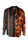 Roberto Cavalli Men's silk floral button-up Shirt