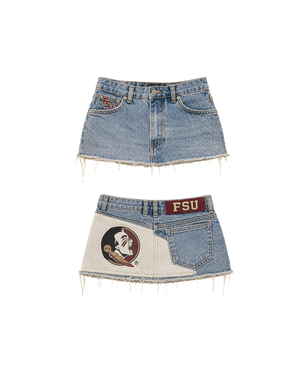 FSU Sidelines Skirt #1 Florida State Seminoles denim jean mini Ladies