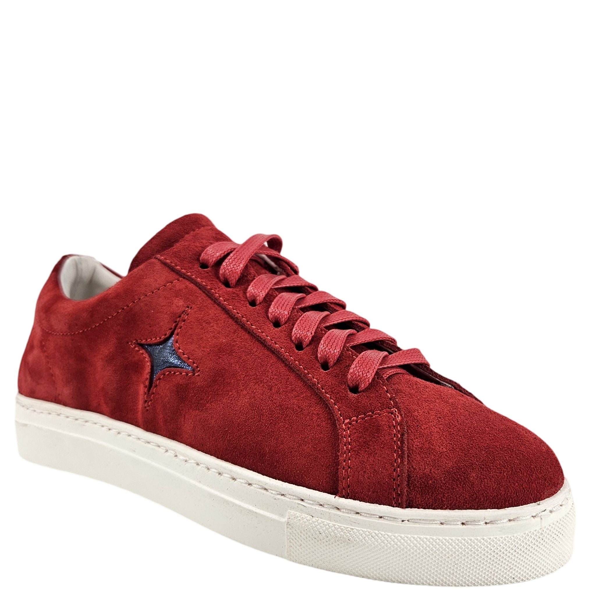 Red Suede Sirius Star Womens Sneaker tennis shoes Maison leather