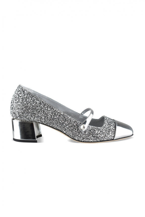 Jimmy Choo ladies Elisa 45 Pumps heels shoes silver metallic