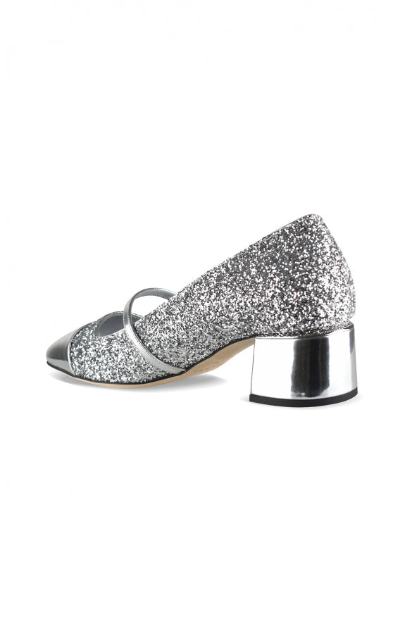 Jimmy Choo ladies Elisa 45 Pumps heels shoes silver metallic