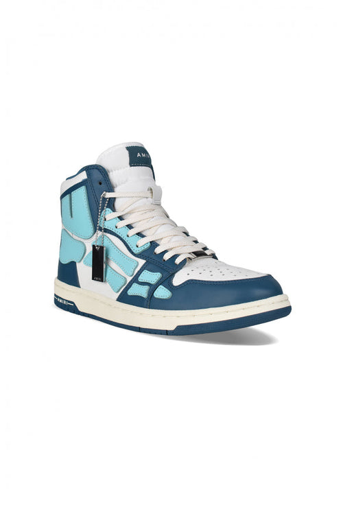 Amiri Men's Skeleton High Top Sneakers blue white shoes