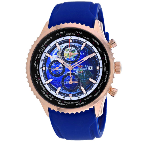 Seapro Men's Meridian Watch World Timer GMT blue water resistant