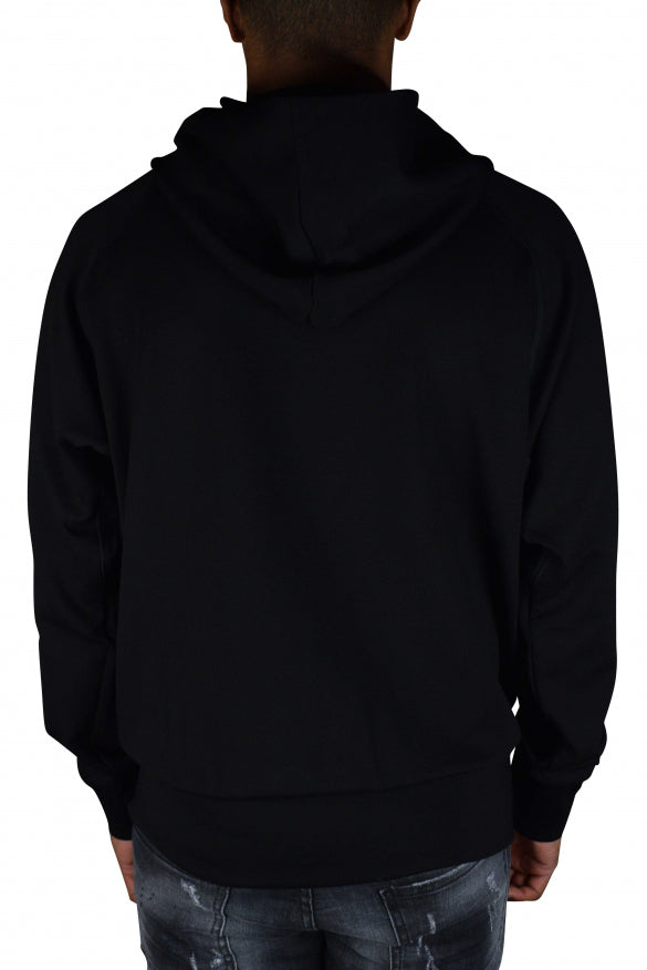 Giuseppe Zanotti Men's Sweatshirt black with crystal logo pullover hoodie