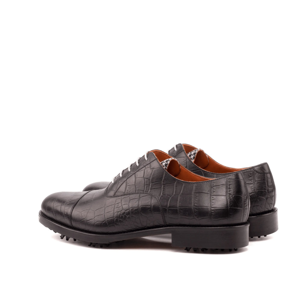 Toros saddle oxford golf shoes II men's leather black croco English