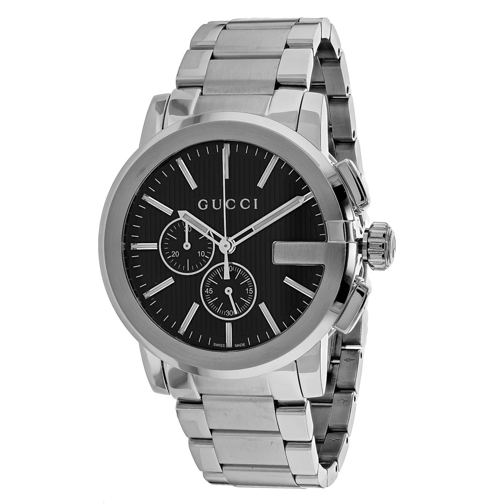 Gucci Men's G-Chrono Black Sapphire Wrist Watch Luxury Designer