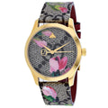 Gucci Ladies G-Timeless watch brown GG pink bloom