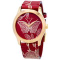 Gucci ladies G-Timeless wrist watch red designer water resistant