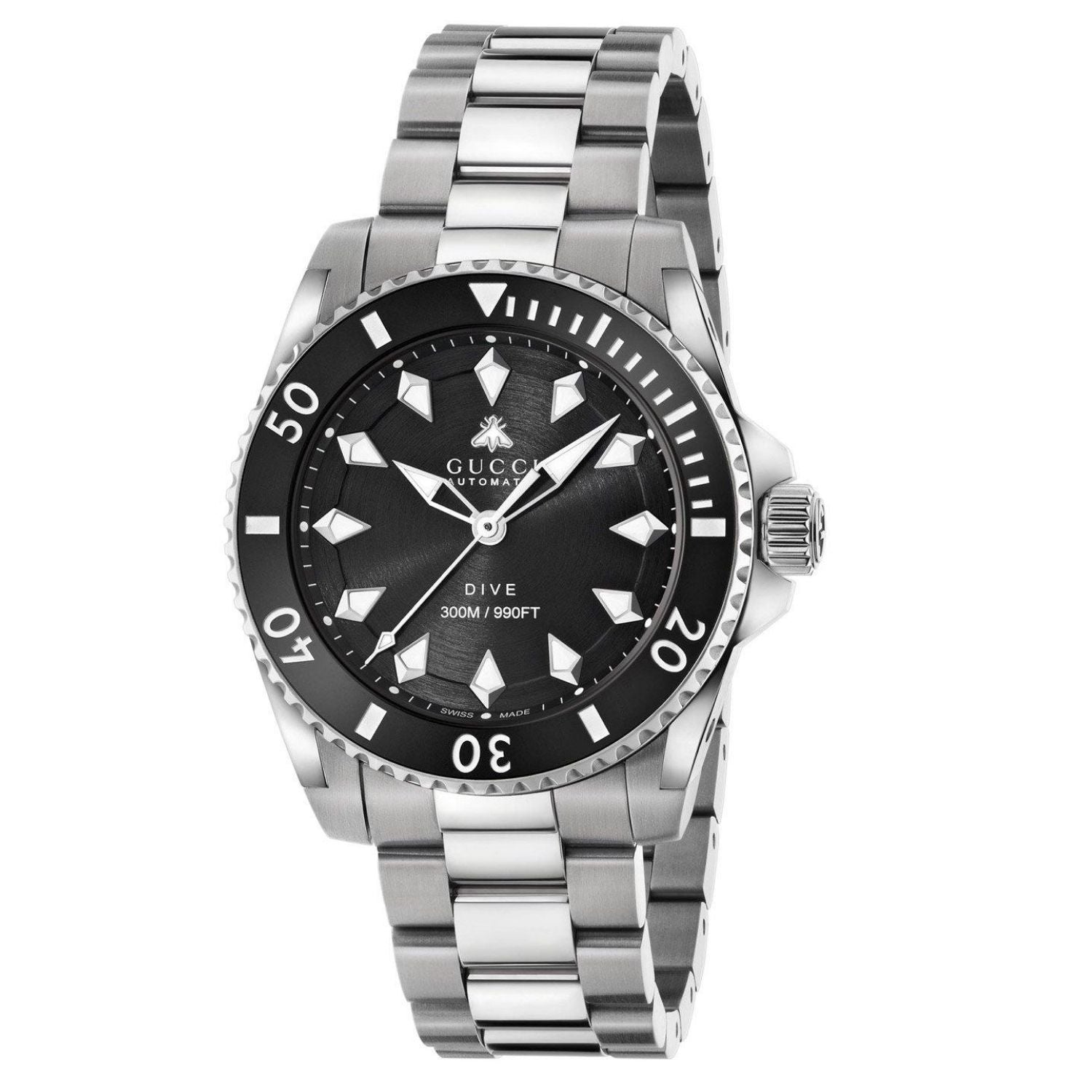 Gucci Men's Dive watch water resistant silver scuba