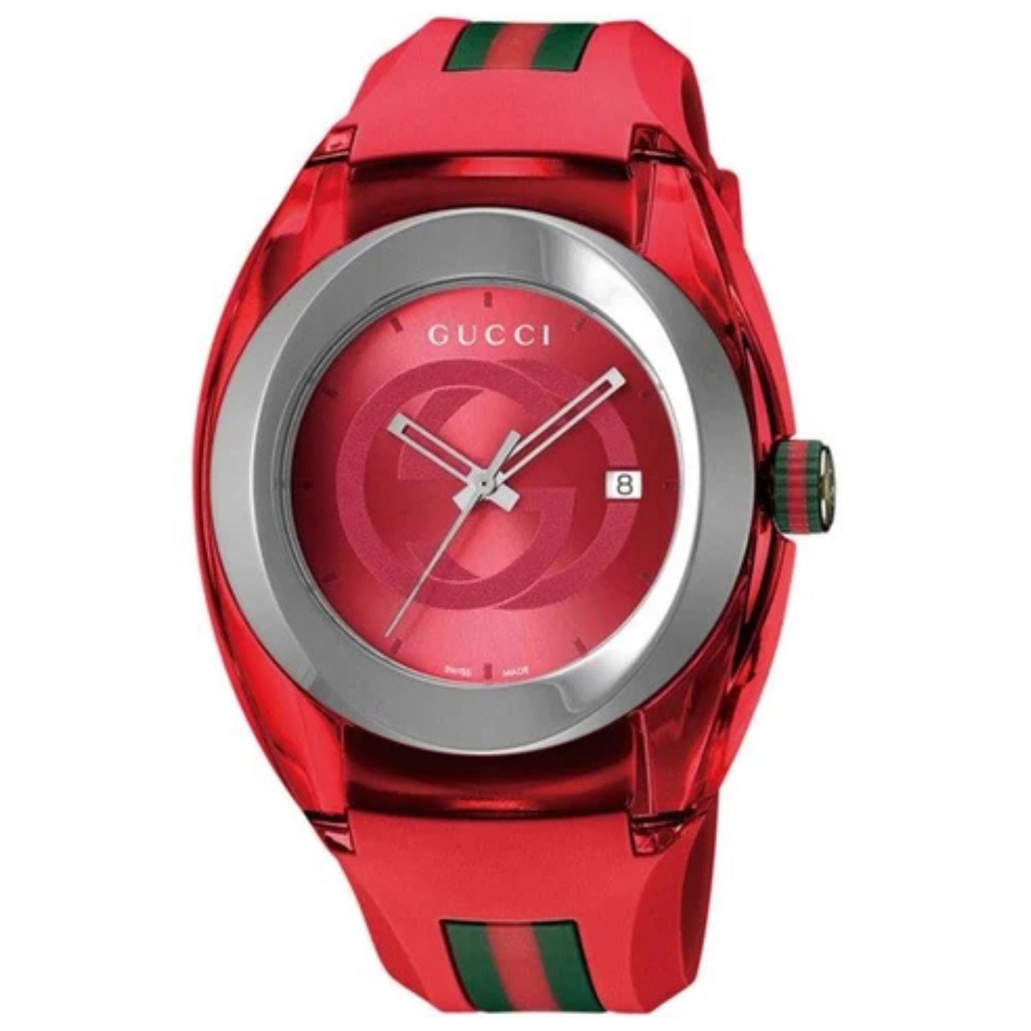 Gucci Men's Sync wrist watch red & black water resistant