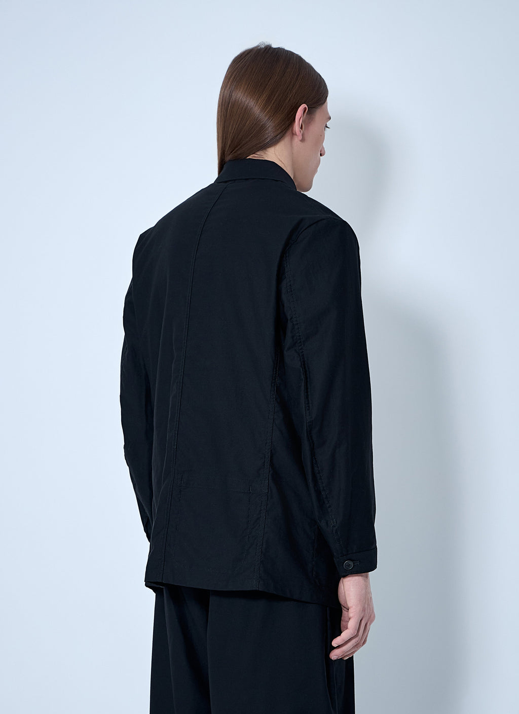 Yohji Yamamoto Men's Button-Down Shirt cotton poplin black