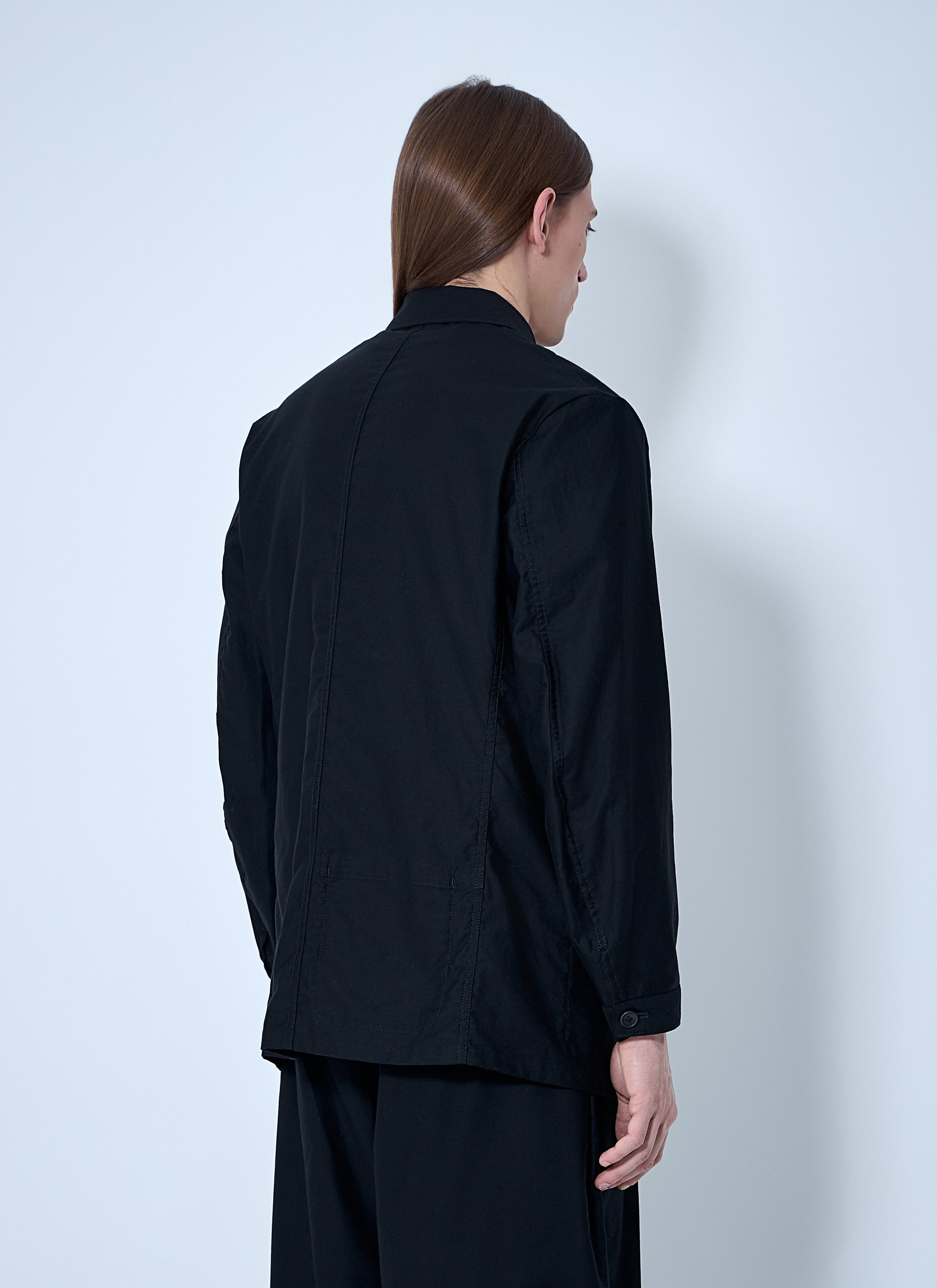 Yohji Yamamoto Men's Button-Down Shirt cotton poplin black