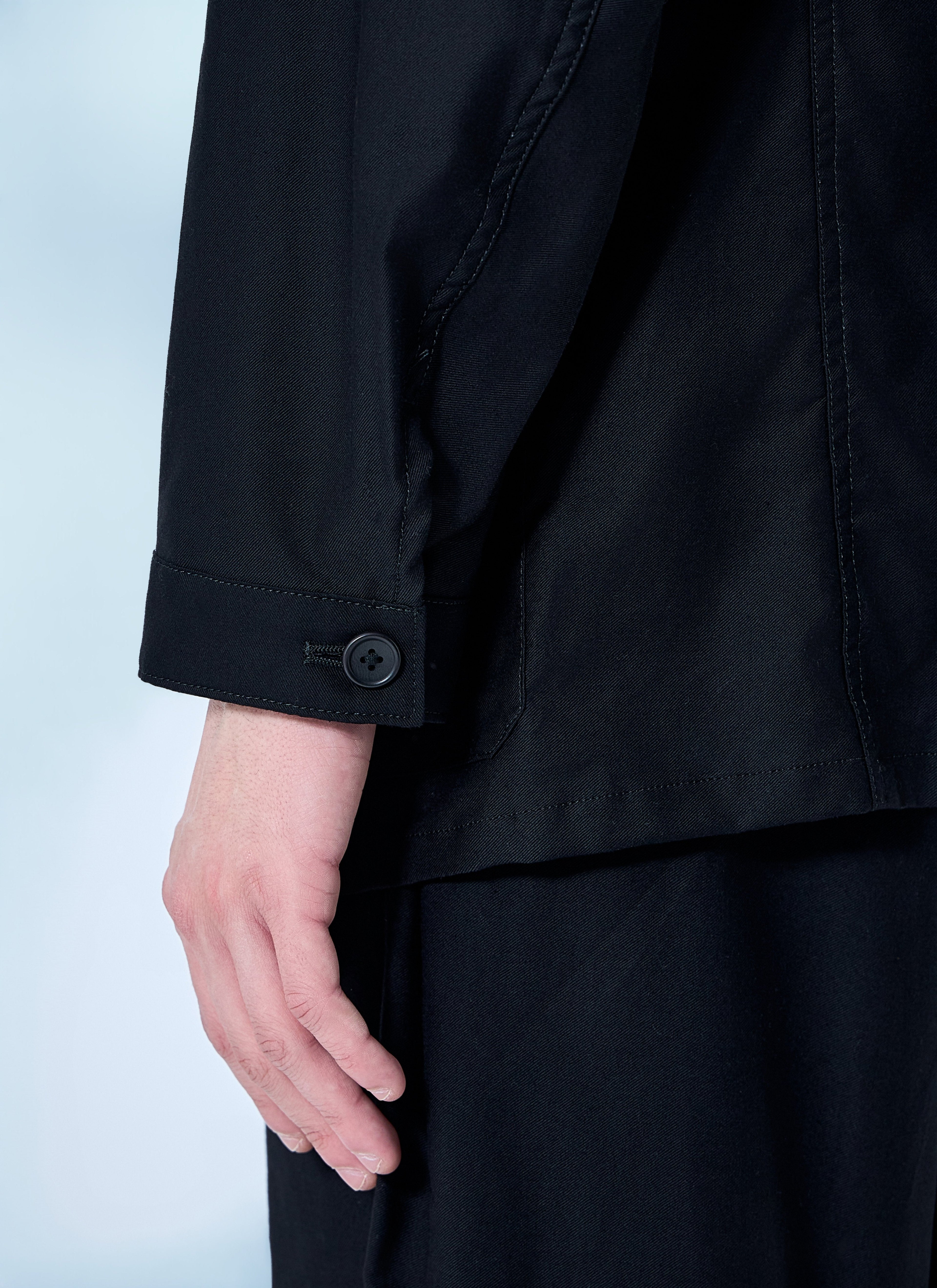 Yohji Yamamoto Men's Button-Down Shirt cotton poplin black