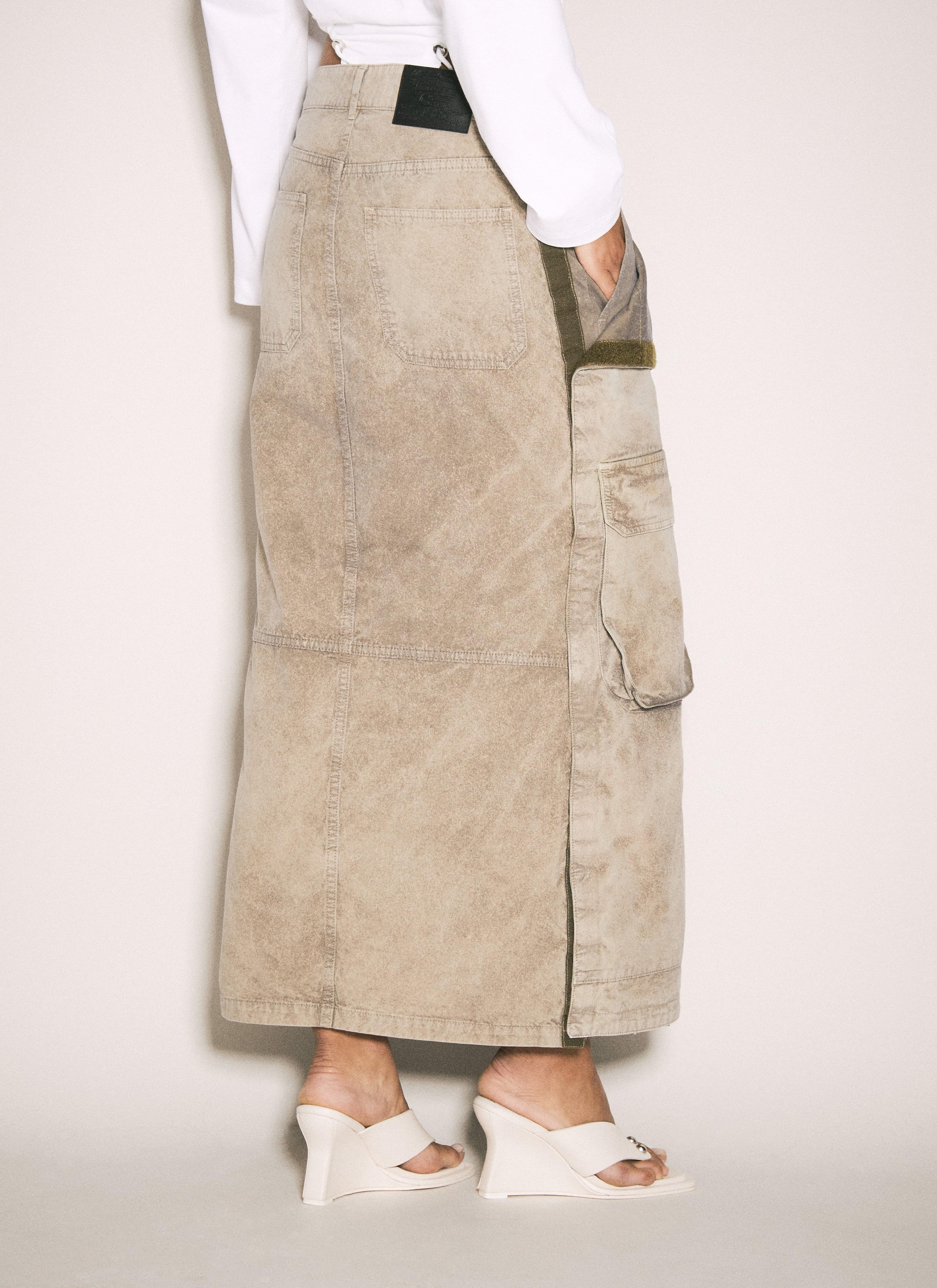 Y/Project ladies Cargo Maxi Skirt beige