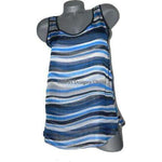 ADAM LIPPES NY 8 100% silk striped tank shell career designer blue black-Clothing, Shoes & Accessories:Women's Clothing:Tops-Adam Lippes-8-Blue/White-Jenifers Designer Closet