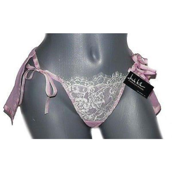 NICOLE MILLER Bra & boy Panty 2 PC set leopard pink lace-Bras & Bra Sets-Nicole Miller-Jenifers Designer Closet