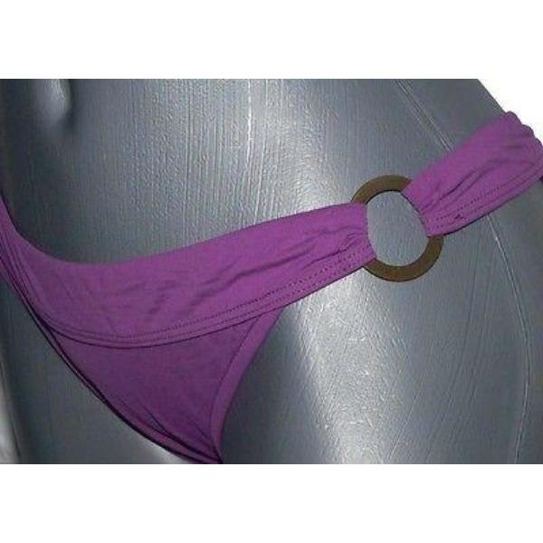 MONOPLAZA bikini M swimsuit Spain $175 rings halter 2pc-Swimwear-Monoplaza-Medium-Berry-Jenifers Designer Closet