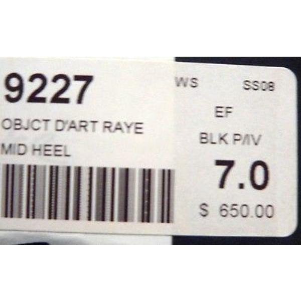 ELISA FERARE heels 7 sandals shoes black patent tan leather clear heel $650-Heels-Elisa Ferare-7-Black/tan-Jenifers Designer Closet