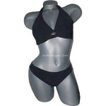 GIDEON OBERSON designer bikini 8 swimsuit black halter 2 pc-Swimwear-Gideon Oberson-8-Black-Jenifers Designer Closet