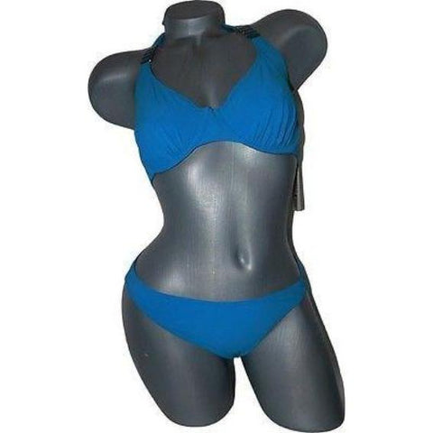 GOTTEX designer swimsuit bikini 8 E CUP bust Bondi blue underwire enamel-Swimwear-Gottex-8 E cup-Bondi Blue-Jenifers Designer Closet