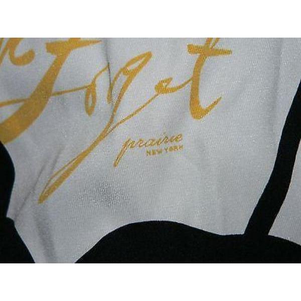 PRAIRIE York S silk top tunic jewelled tank embellished-Tops & Blouses-Prairie New York-Small-black/cream-Jenifers Designer Closet