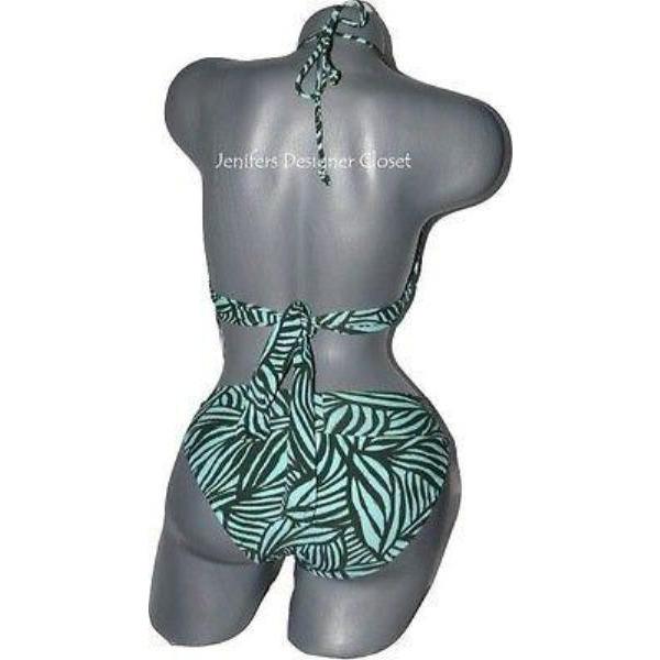 NANETTE LEPORE XS 2 PC swimsuit bikini halter tropical green-Swimwear-Nanette Lepore-XS-Green-Jenifers Designer Closet