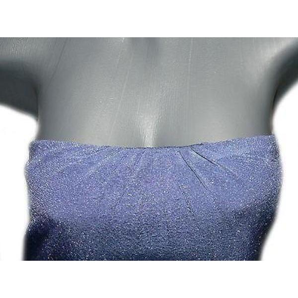 IISLI shimmer cocktail strapless top evening L tunic shimmery-Tops & Blouses-IISLI-Large-Purple-Jenifers Designer Closet