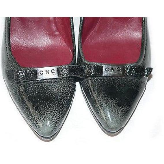 COSTUME NATIONAL 37 patent leather pumps heels shoes $754-Heels-Costume National-37-Gray patent-Jenifers Designer Closet
