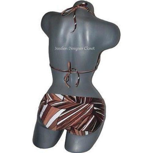 TRINA TURK 8 bikini swimsuit brown triangle slide 2PC-Clothes, Shoes & Accessories:Women's Clothing:Swimwear-Trina Turk-8-Brown-Jenifers Designer Closet