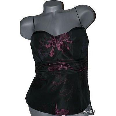 ELIE TAHARI RAMONA Bustier Corset top evening M-Tops & Blouses-Elie Tahari-Medium-Burgundy-Jenifers Designer Closet