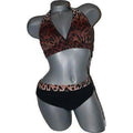 GOTTEX leopard 10 cheetah bikini swimsuit halter 2 piece ombre-Swimwear-Gottex-10-brown/black-Jenifers Designer Closet