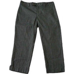 CATHERINE MALANDRINO wool pinstriped pants $265 8-Pants-Catherine Malandrino-8-Gray-Jenifers Designer Closet