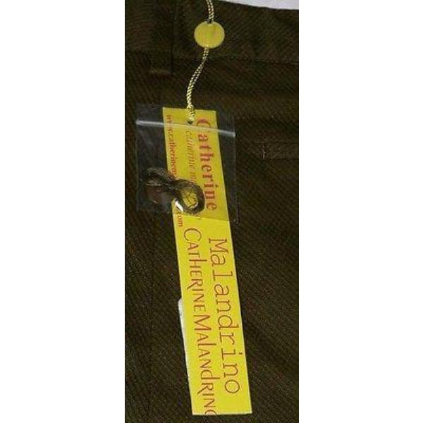 CATHERINE MALANDRINO 10 M army green shorts embroidered cutouts-Shorts-Catherine Malandrino-10-Army green-Jenifers Designer Closet